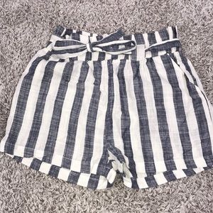Stripped High Waisted Shorts